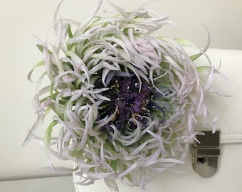 Brosche und Haar Accessoire Chrysantheme "Lillu", Seide Blume