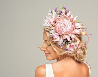 Hochzeits-Haarschmuck, Hochzeits-Fascinator, kleiner Brauthut "