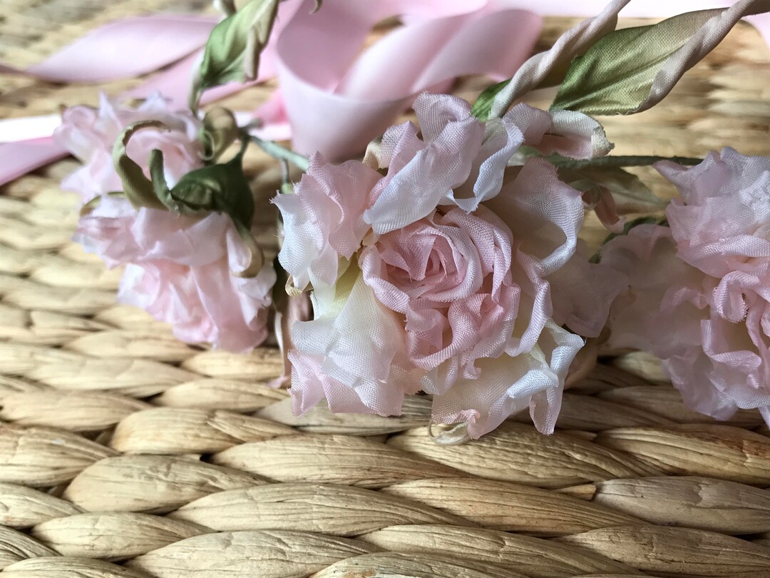 Bridal Wreath Silk Roses Silk Flowers Pure Thin Silk Etsy