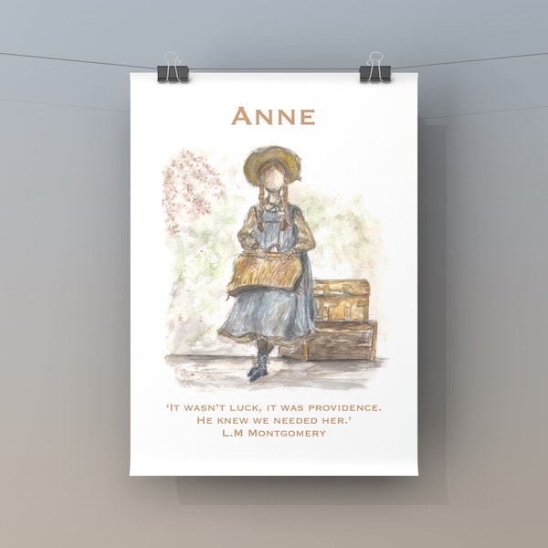 PROVIDENCE |Anne of Green Gables Literary Print | LM.Montgomery Quote |Matthew  & Marilla Cuthbert | Literary Gift| Book Lover Gift|Bookworm