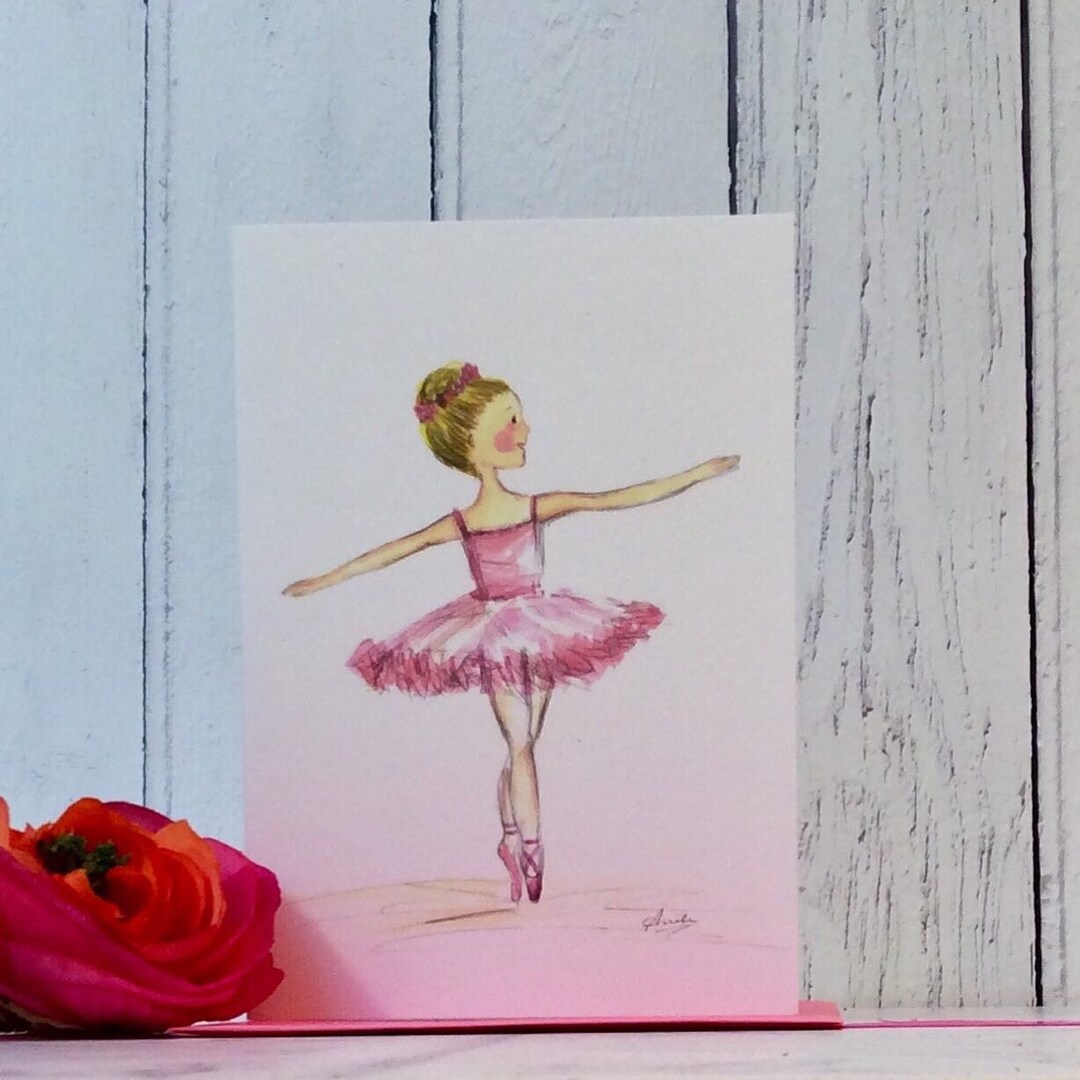 Ballet Birthday Card, Ballerina Pointe Shoe Birthday Card for All Ages ...