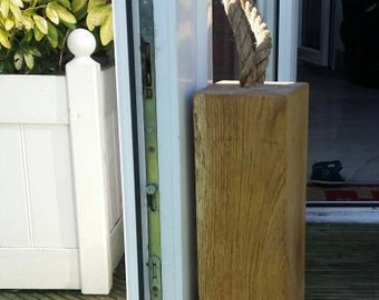 Conservatory Door stop, kitchen door oak chunky door stop