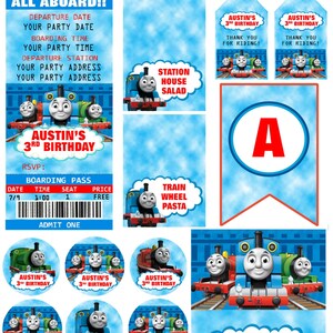 Thomas the Train & Friends Birthday Instant Party Package - Etsy