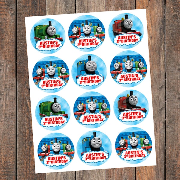Thomas the Train and Friends Birthday Cupcake Toppers - Instant Download Digital File, Printable