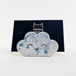 Visitenkartenständer, Wolkendekor, Visitenkartenhalter für Schreibtisch, Abschlussgeschenk
