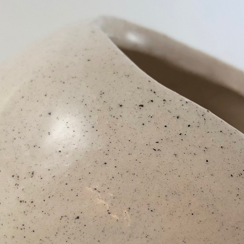 Handmade Ceramic Wombat Planter: Speckled Glazed Animal Pot image 4