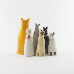 Ring Cone for Kitchen, Choose Your Colour, Animal Ring Holder, Cat Ring Display, Ceramic Cone Ring, Wedding gift couple unique image 4