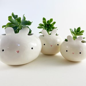 Big Bunny Planter, Easter Bunny Plant Pot, Cute Rabbit, Succulent Ceramic Plant Pot