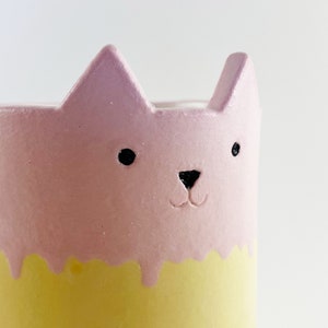 Ice Cream Cat, Plant Pot, Ceramic Pot, Cat Planter, Gift for Girlfriend image 4