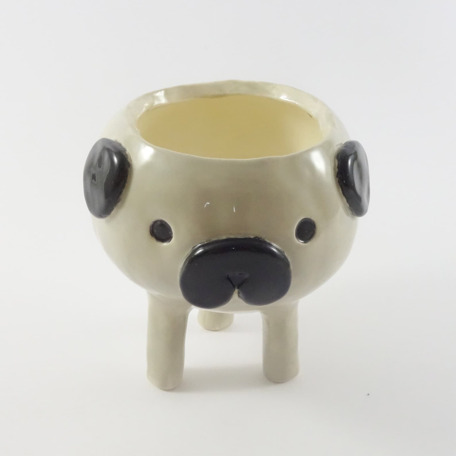 Pug Pot Handmade Ceramic Pug Planter, Dog Succulent Pot - Etsy