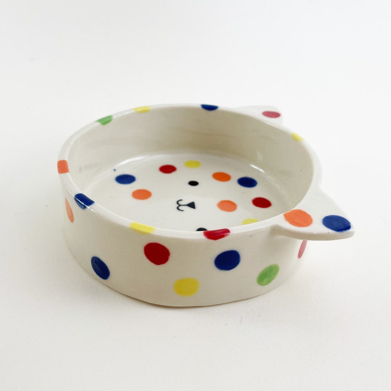Cat Bowl, Ceramic Cat Food Bowl Handmade, Cat Lover Gift, Pet Bowl 画像 4