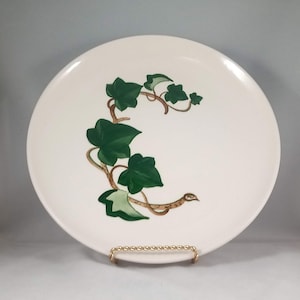 Prato, Metlox, Poppytrail, Vernon California Ivy, 9&quot;, Prato de Jantar, Prato de Almoço, 1950, Cerâmica, Poppytrail Serving, 1950&#39;s, MCM