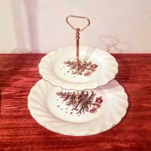 Two Tiered Serving Tray, Serving Stand, Happy Holidays, Nikko, Japan, Cupcake Stand, Christmas Tree, Hors d&#39;oeuvre, Dessert Serving Tray