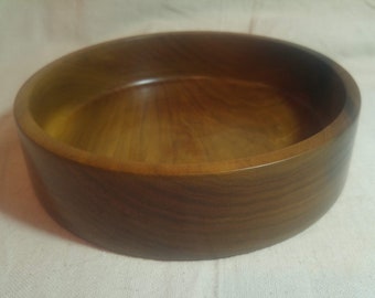 Hand Made Danish Modern Style Wood Bowl, 8 in, Locally Made, Small Tray, Scandinavian Design, Buffed Wood, Contemporary Look, Mid Century