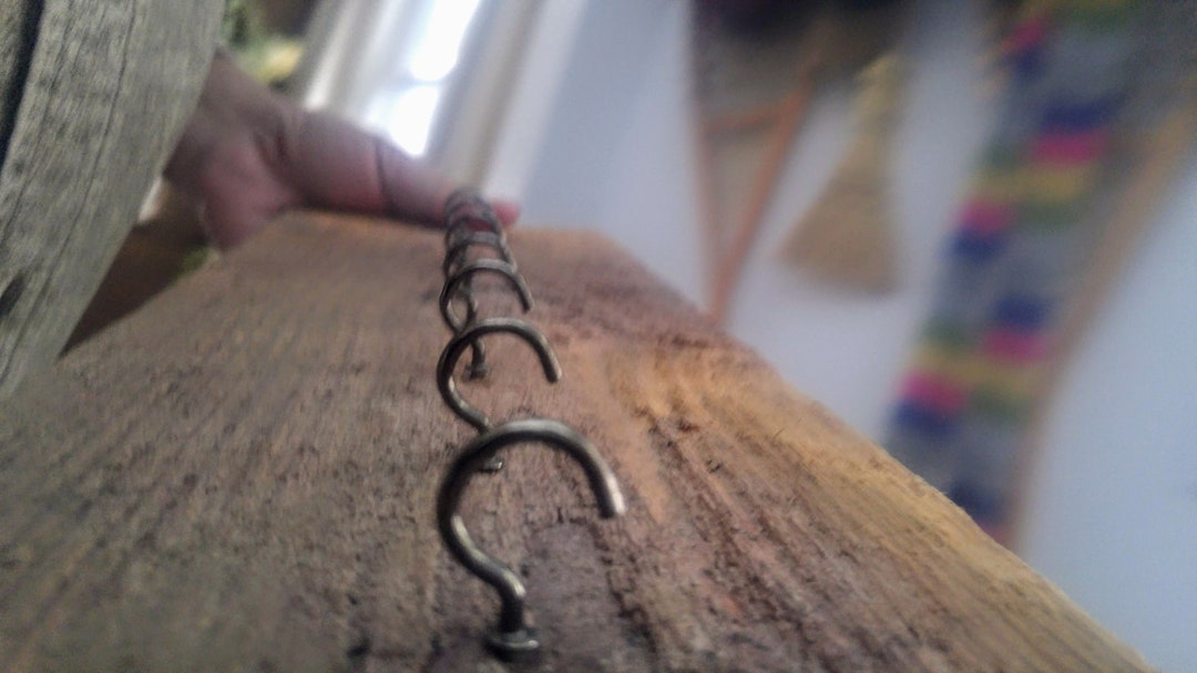 Wooden Key Rack, Wall Hung, Rustic, Reclaimed Wood, Rough Sawn ...