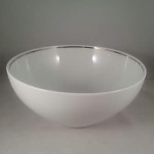 Johann Haviland, Wedding Ring, Vegetable Bowl, 7.5 inch, Round, Platinum, Bavaria, Germany, Haviland China, Dinnerware, Tableware, 1960s