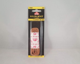 Boot Laces, Kiwi, 54 Inches, One Pair, Nylon, Tan Gold Original