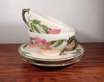 フランシスコ・デザートローズ陶器カップ＆ソーサーセット