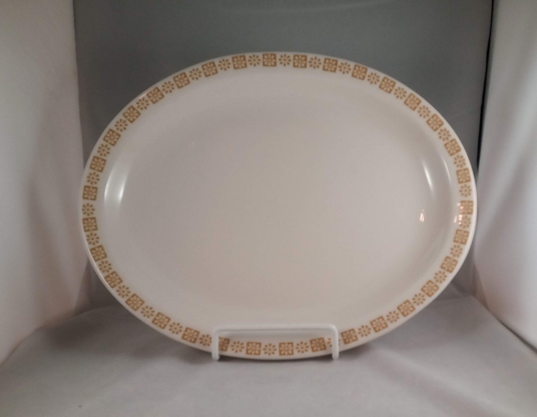Homer Laughlin, Restaurant Ware, Platter, Gold Yellow Daisy, Best China