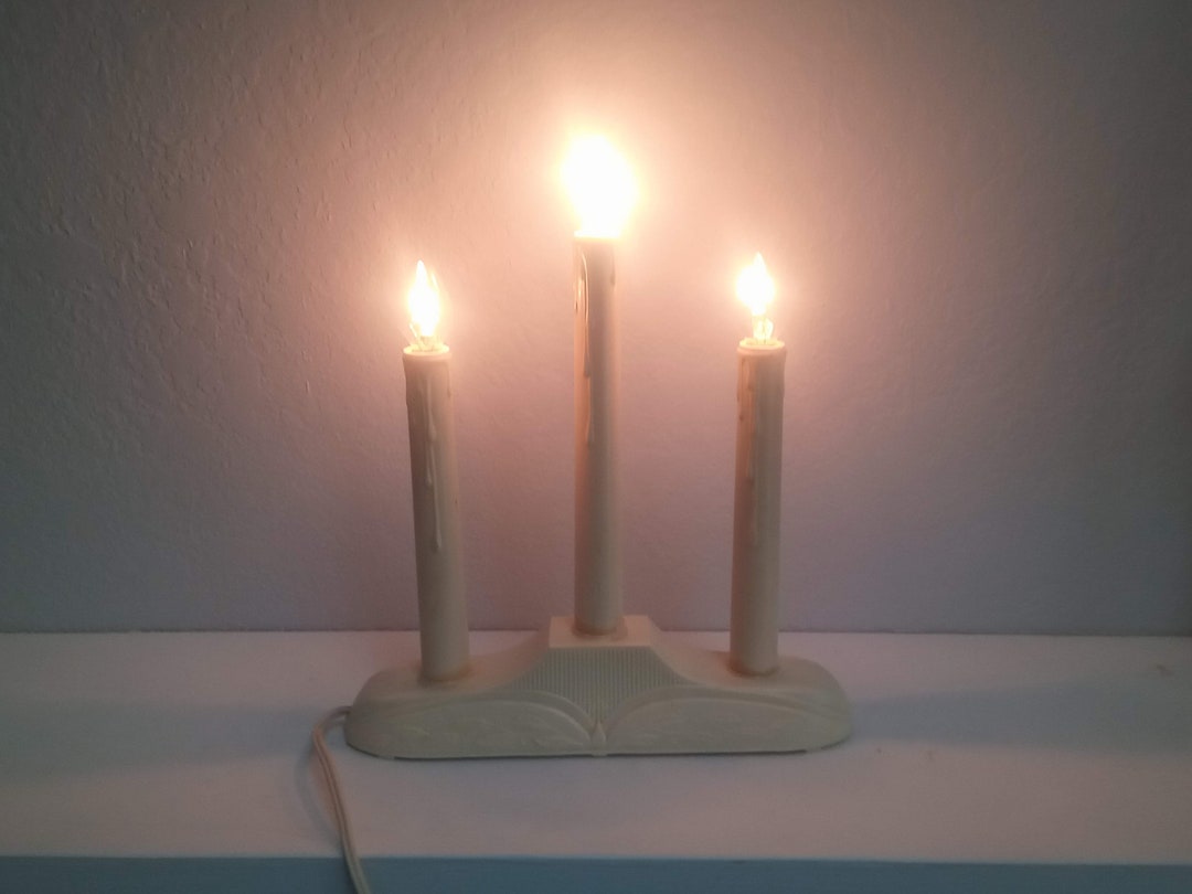 Electric Candelabra, Vintage, Three Lights, Indoor, Window Sill