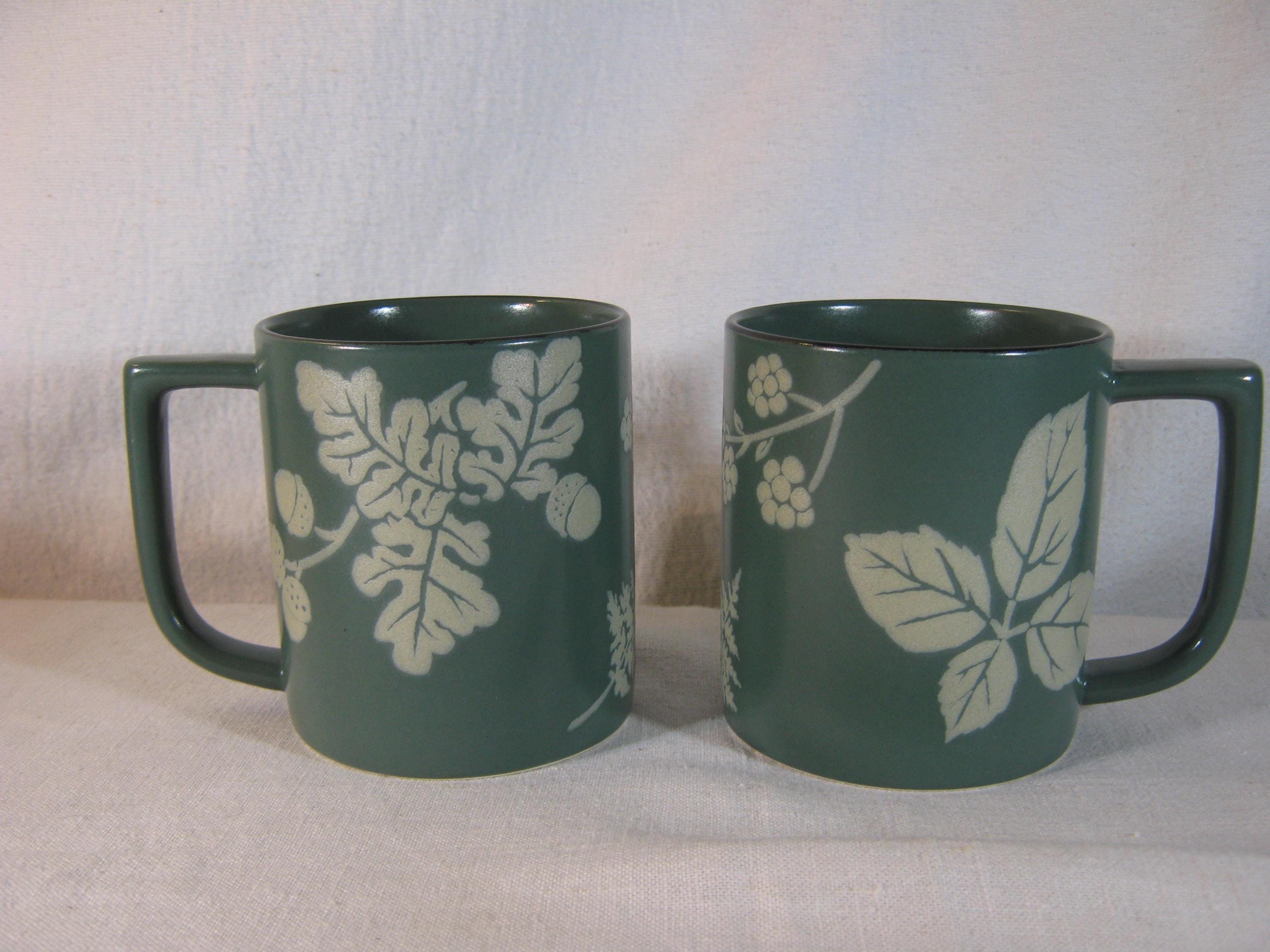 Mikasa Country Walk, Two Coffee Mugs, Fashion Plate, CP-005, 1995