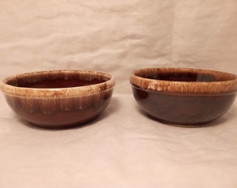 McCoy Divided Dish Serving Baking Brown Drip Glaze 11 by 8 Inches Kathy Kale FREE SHIPPING
