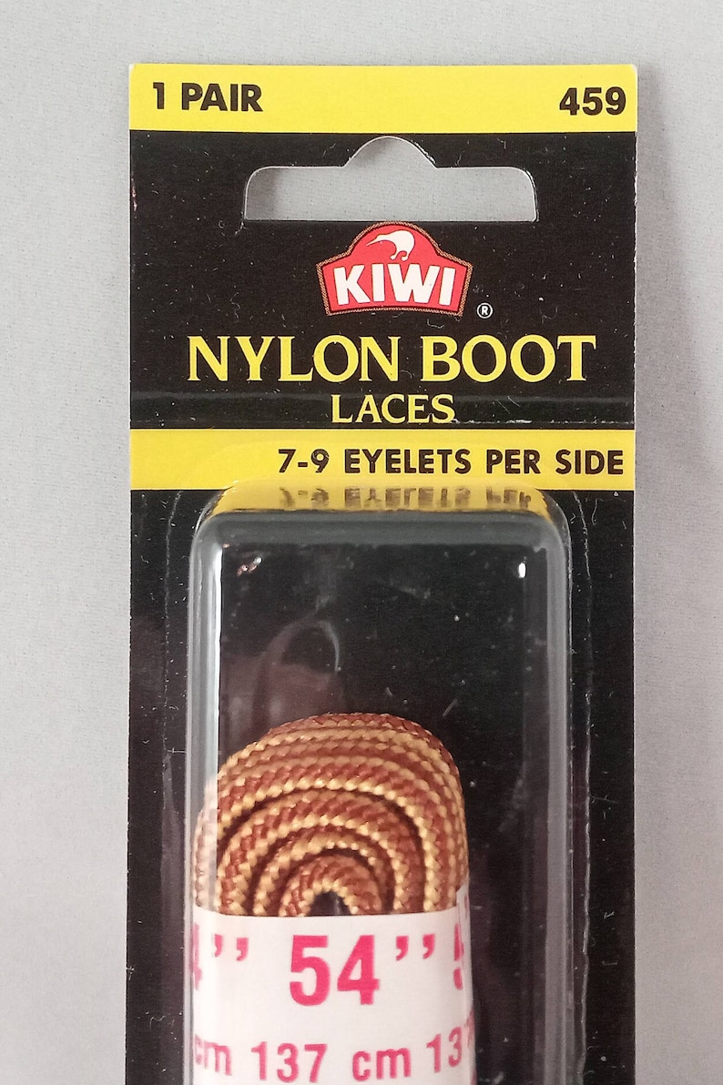 Boot Laces, Kiwi, 54 Inches, One Pair, Nylon, Tan & Gold Original ...