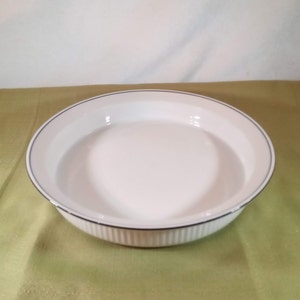 Dansk Quiche Baking Dish, Christianshavn Blue, 10&quot;, Round, Portugal, Danish Modern, Dansk International Designs, 1980s, Scandinavian Design