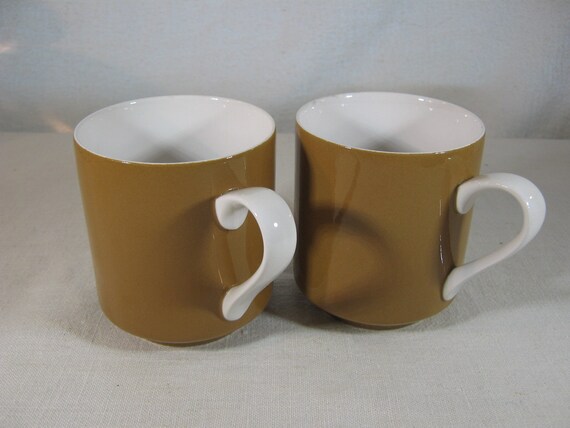 Pair of Brown and White "cera-stone by Jonas Roberts" Coffee Cups, Coffee  Mugs, 1960s Mid-century - Etsy