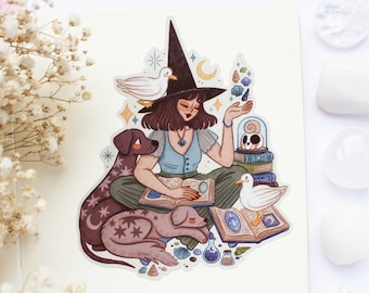Sea Witch Waterproof Matt Vinyl Sticker | Journal Sticker, Planner, Witchy Sticker, Magical, Witchy, Celestial