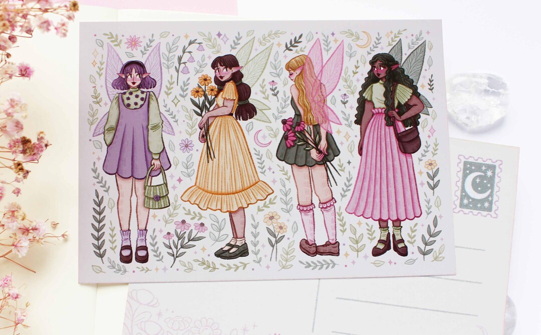 Spring Fairy Reuben Spring Fairies Postcard A6 | Greeting Card, Scrapbook, Penpal, Cozy ...