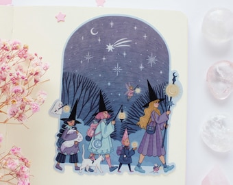 Journey Under The Stars Waterproof Matt Vinyl Sticker | Journal Sticker, Planner, Witchy Sticker, Magical, Witchy, Astronomy