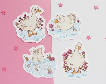 Ducks Sticker Pack | Journal Sticker, Planner Sticker, Scrapbook Sticker, Cottage Sticker, Spring Sticker, Animal Sticker