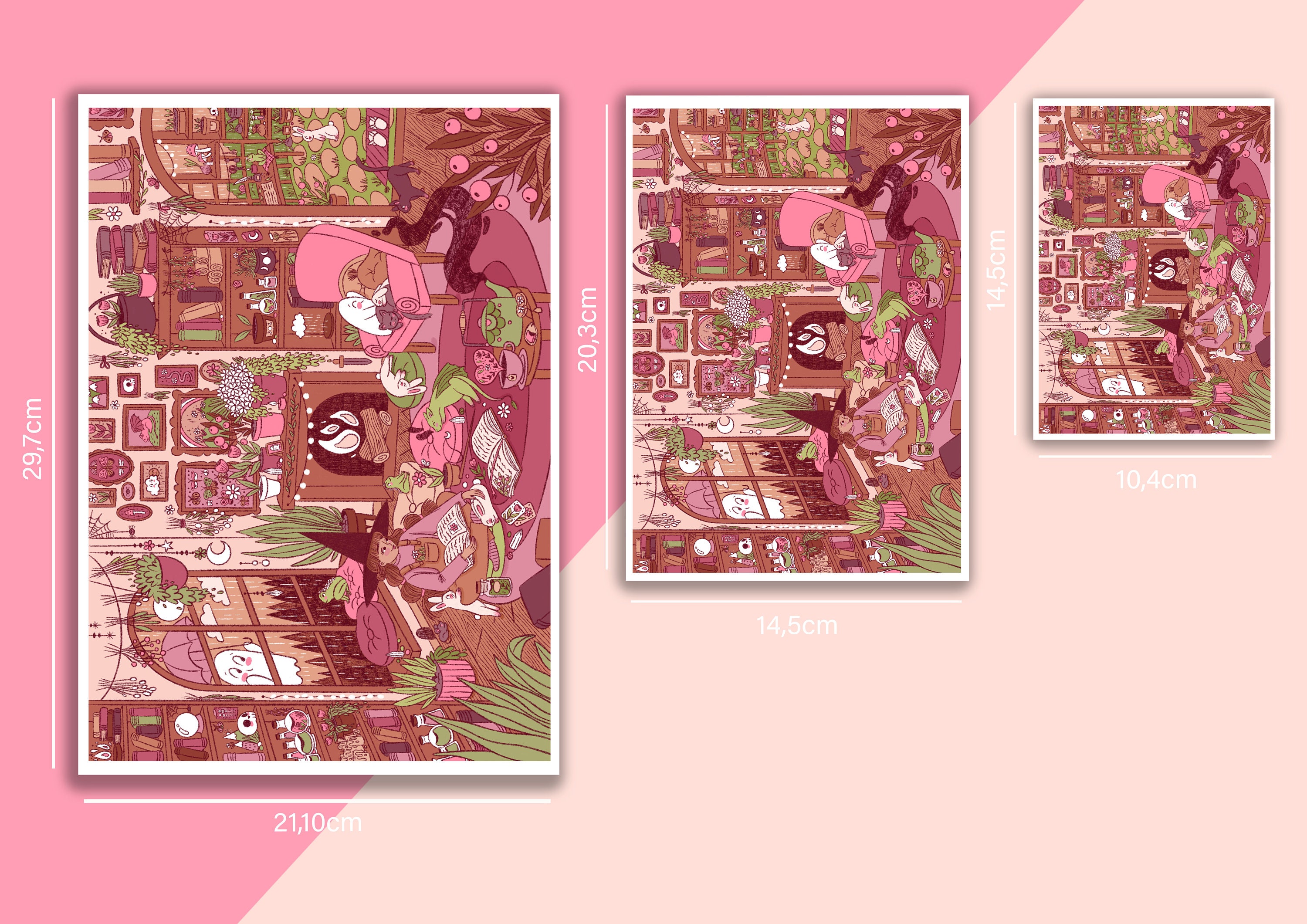 Herbology Witch Art Print Poster Digital Illustration Etsy