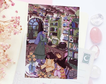 Potion Kitchen Postcard A6  | Greeting Card, Scrapbook, Penpal, Cozy Postcard, Magical, Witchy