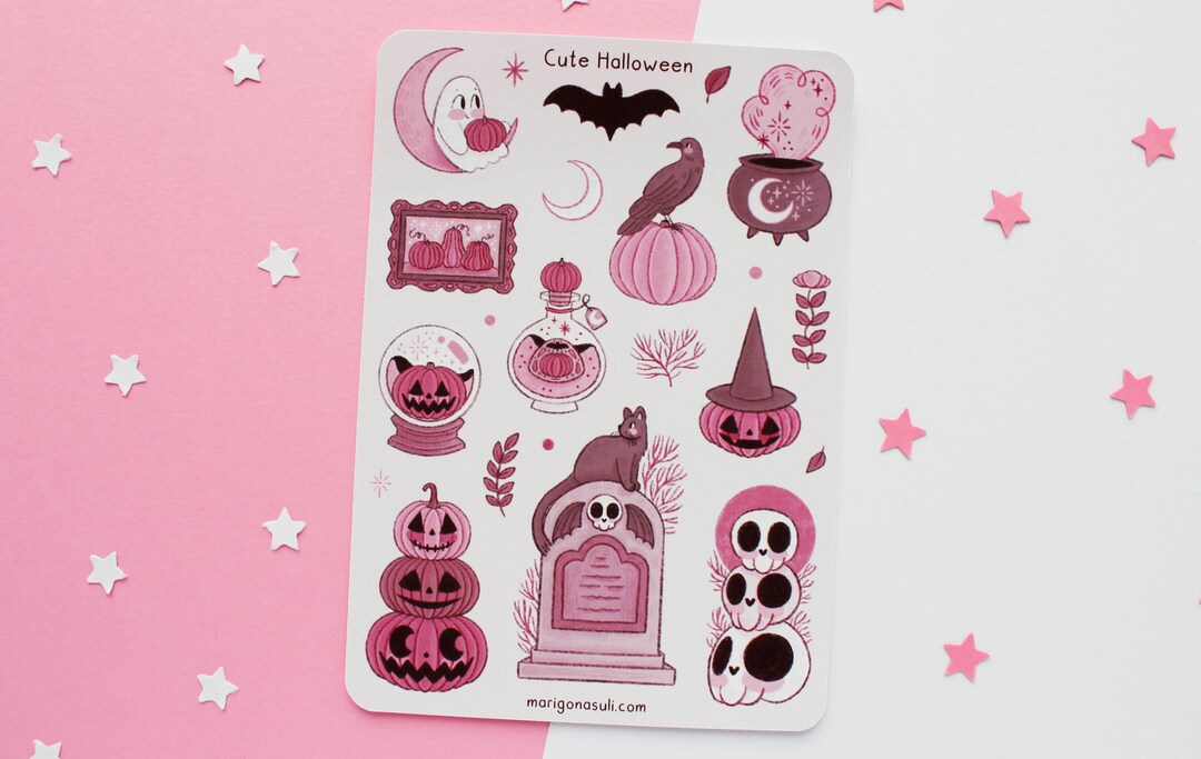 Lot De 50 Stickers Halloween Sorcière - Vert - Pour Scrapbooking, Journaling, Planificateurs, Ordinateurs Portables