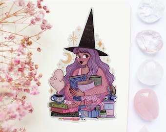 Stationery Witch Waterproof Matt Vinyl Sticker | Journal Sticker, Planner, Witchy Sticker, Magical, Witchy, Celestial, Journaling