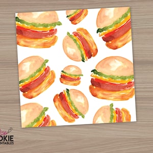Support de boîte à biscuits Burger pour la fête des pères, Supports de carte à biscuits Burger, Support de boîte à hamburger Fête des pères, Emballage de biscuits, Support de boîte à biscuits Burger