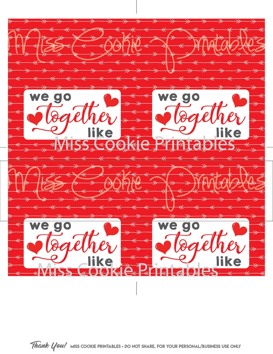 4 TOPPER We go together like Printable | Etsy