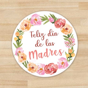 Feliz dia de las Madres Cookie Tag, 2 inch Ronde Spaanse Moederdag Cookie Tag, Feliz dia de las Madres Ronde Cookie Tag, Cookie Packaging