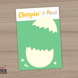 Cheepin it Real Printable Mini Cookie Card - 3.5&quot; X 5&quot; Easter Card - Cookie Packaging - Digital Download
