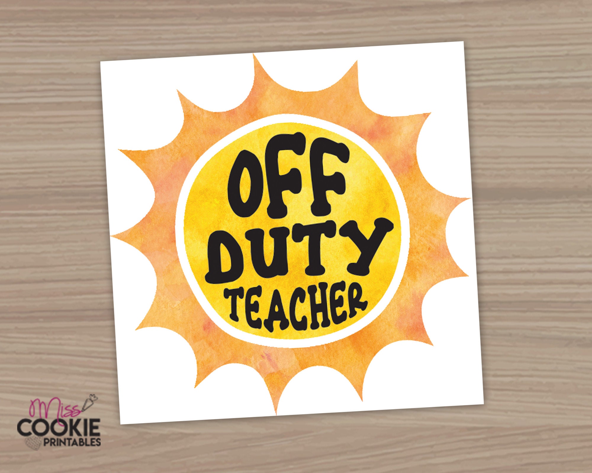 Printable 2 Square Teacher Tag Square Tag Teacher Printable Tag Printable Cookie Tag Teacher Appreciation Teacher Cookie Tag