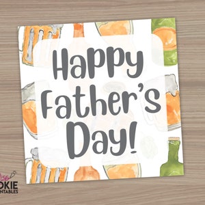 Happy Father&#39;s Day! 2&quot; Cookie Tag, Father&#39;s Day Cookie Tag, Dad Craft Beer Mug Cookie Tag, Beer Gift Tag, Cookie Tag, Dad Cookie Packaging