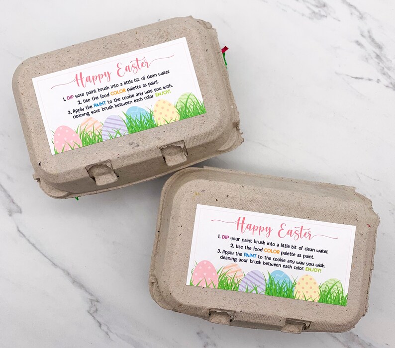 Label for PYO Egg Carton Avery 5163 Label Happy Easter Etsy
