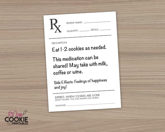 Printable Prescription Labels - Gag Prescription Label Templates Printable Chill Pills Funny Gag Gift