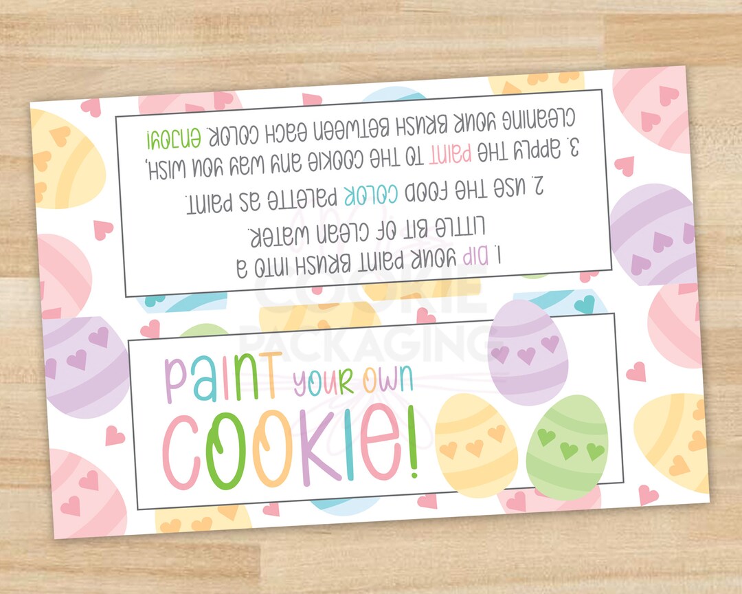 6" Paint Your Own Cookie Bag Topper, Easter Eggs Cookie Bag TOPPER, PYO ...