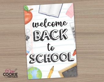 Welcome Back to School Cookie Tag 2" x 3", Fall Return to School Teacher Appreciation Cookie Tag, Apple Cookie Tag Teacher School Cookie Tag