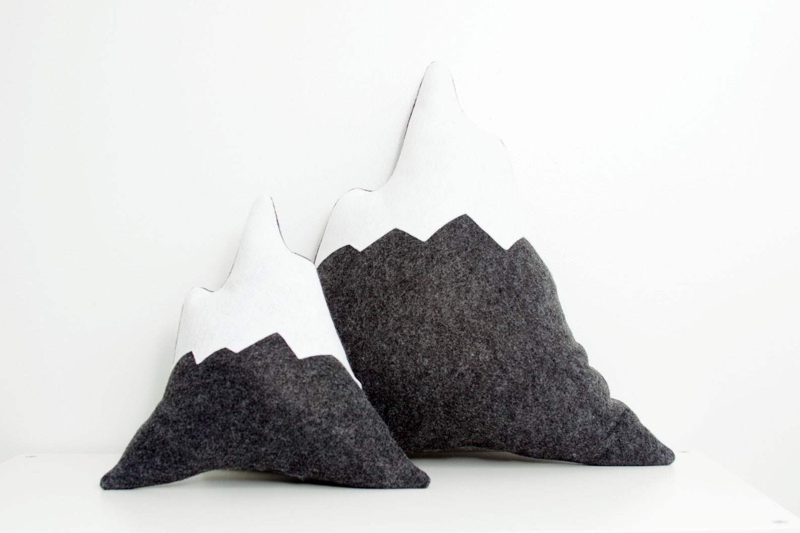 Mountain Pillow Mountain Shaped Pillow Snow Capped Mountain Etsy