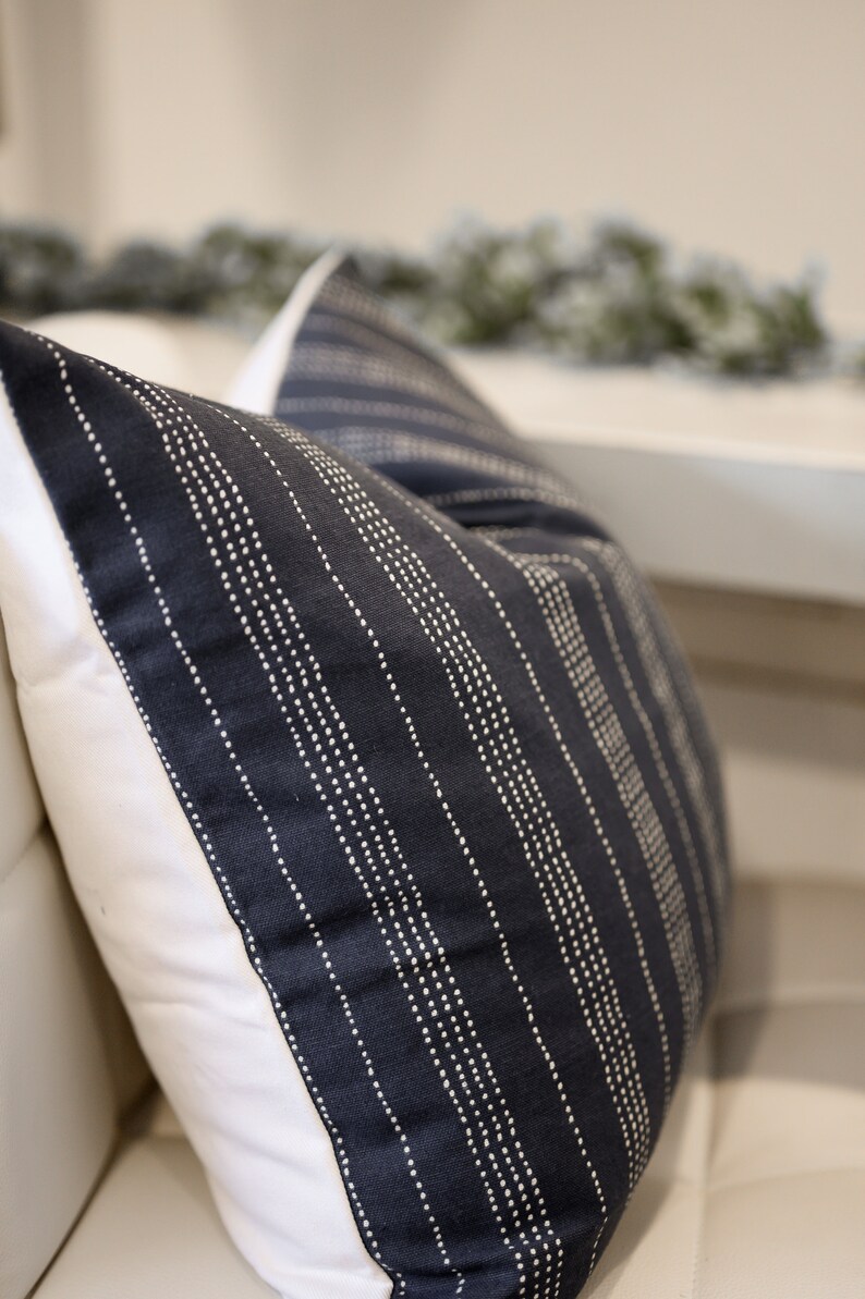 Dark blue pillow navy cushion cover navy throw pillow navy Etsy