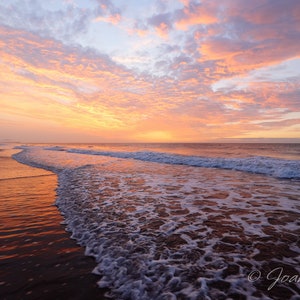 Surf City, Topsail Island NC Sunrise - Print, Canvas Gallery Wrapped Print